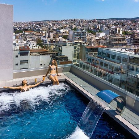 Onoma Hotel Thessaloníki Eksteriør bilde Rooftop pool at the Hilton Athens